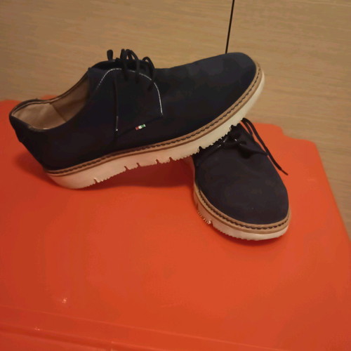 Nikolas men's shoes size 41 like new, blue, Italian