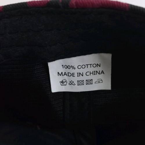 Marijuana hat new, black and red