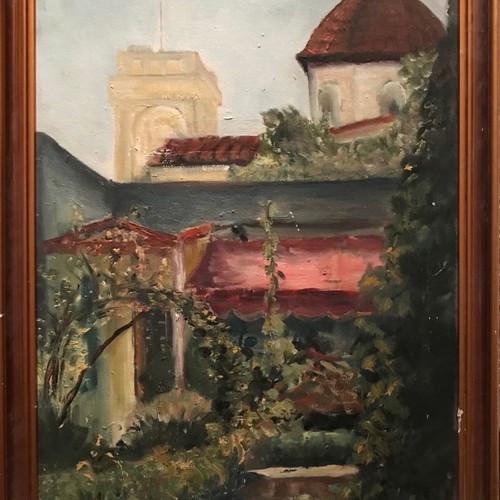 Painting by D. Megalidis oil on cardboard 30x40