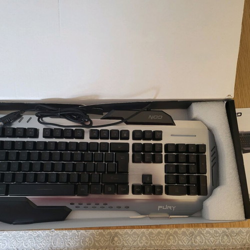 NOD Fury Gaming keyboard with RGB lighting (English US) like new