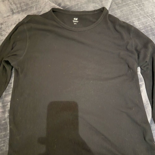 H&M men's blouse used, black, size M