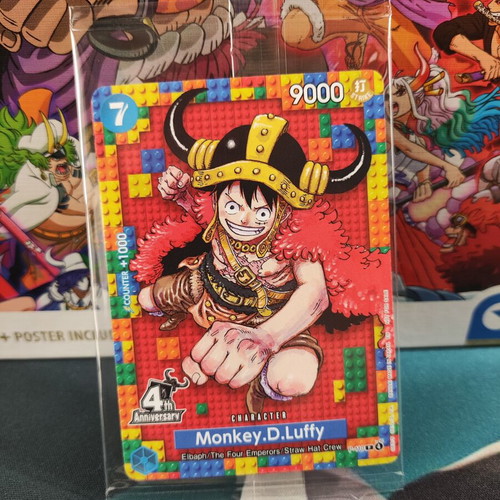Monkey D. Luffy One Piece 4th Anniversary Promo Card P-110