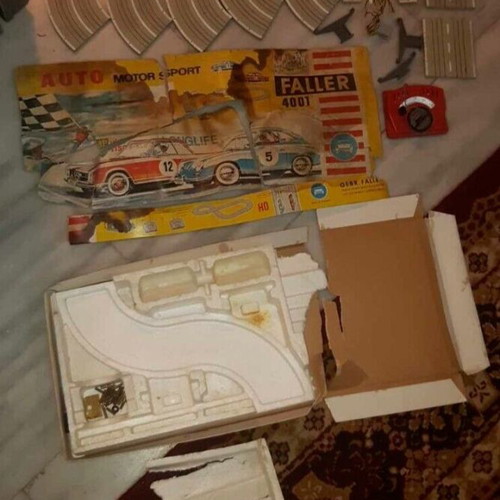 Faller AMS Pack Nr. 4001 1960 used slot car track with missing parts