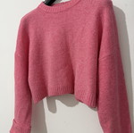 Bershka women's pink sweater used, size S