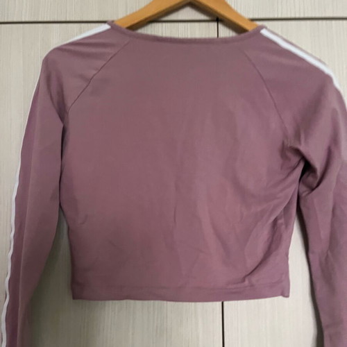 Adidas crop long-sleeve top like new, pink