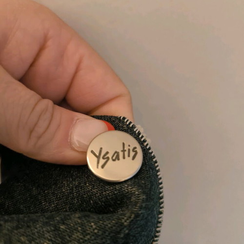 Ysatis jean jacket like new, blue, size S/M with wool lining