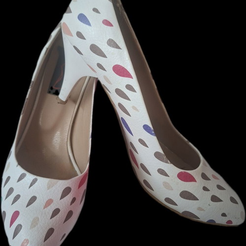Women's high heel shoes used, size 38, colorful