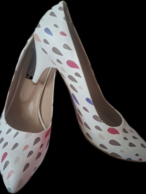 Women's high heel shoes used, size 38, colorful