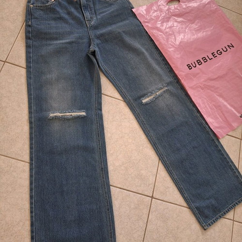 Bubblegun jeans new, size large, blue