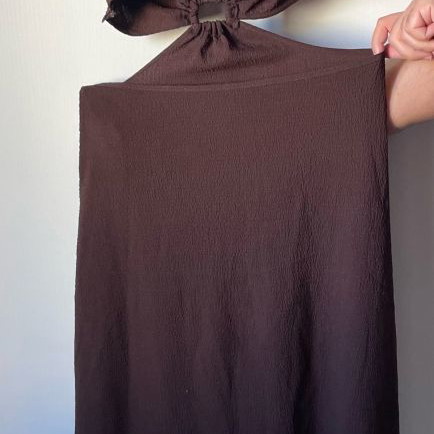 Shein brown cut out dress with ring detail