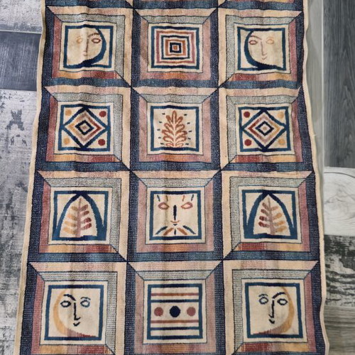 Belgian Runner Rug like new, 100% Viscose Ethnic Design 220x67cm