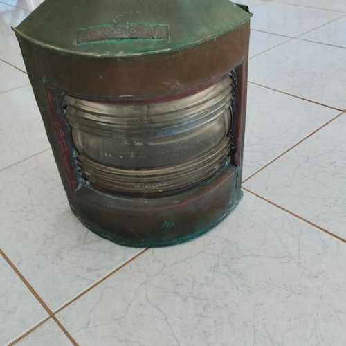 Vintage copper ship lantern used