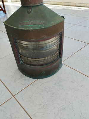 Vintage copper ship lantern used