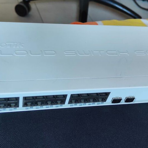MikroTik CSS326-24G-2S+RM Managed L2 Switch used with 24 Gigabit Ethernet ports and 2 SFP ports