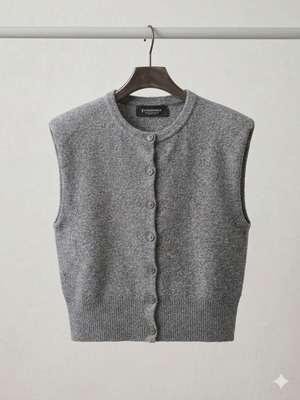 Stradivarius Γιλέκο σαν καινούργιο, γκρι, μέγεθος S