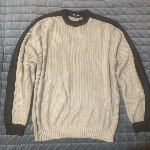 Men's Acrylic Sweater x-large like new, beige and brown