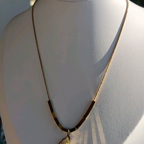 Steel necklace new, gold and silver color