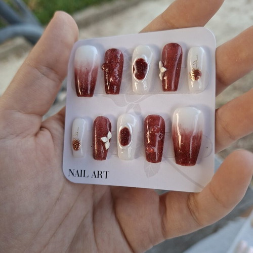 Press On Nails set with application tools new