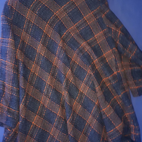 Badila coat with checked dress size medium like new, multicolor