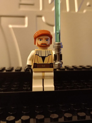 Lego Star Wars Minifigure Obi-Wan Kenobi with accessories like new