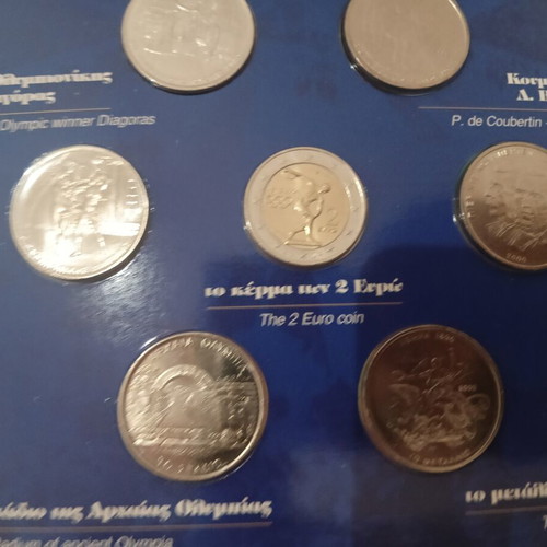 Greek drachma coins