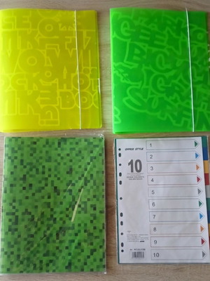 School filing set like new with A4 binders and dividers
