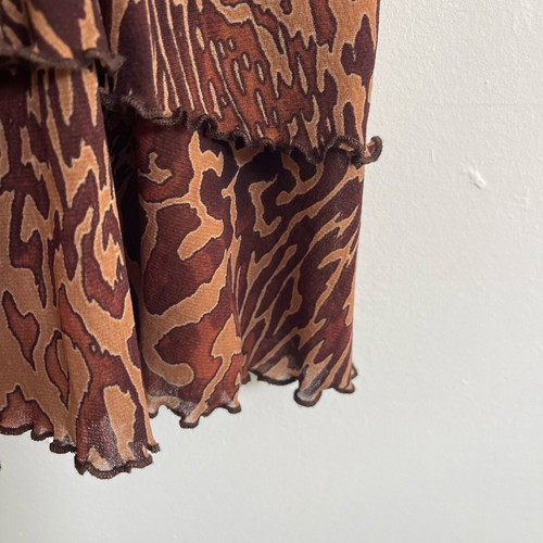 Y2K midi dress leopard print vintage, like new, lined
