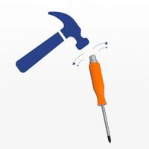 Set of 6 quality pass-through screwdrivers with ergonomic handle