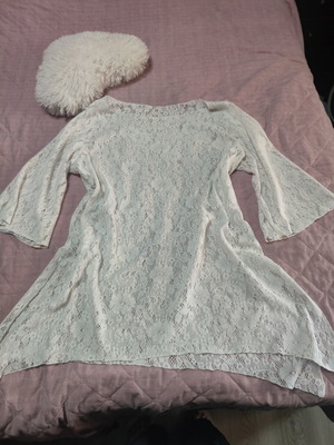 White dress lace used, size XL