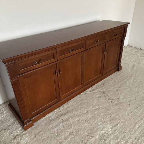 Furniture set like new with corner leather sofa and dining table
