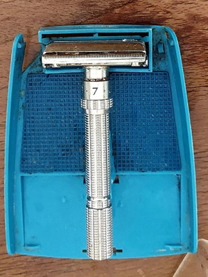 Gillette Slim Adjustable vintage ξυριστική μηχανή ασφαλείας μεταχειρισμένη με αυθεντική θήκη