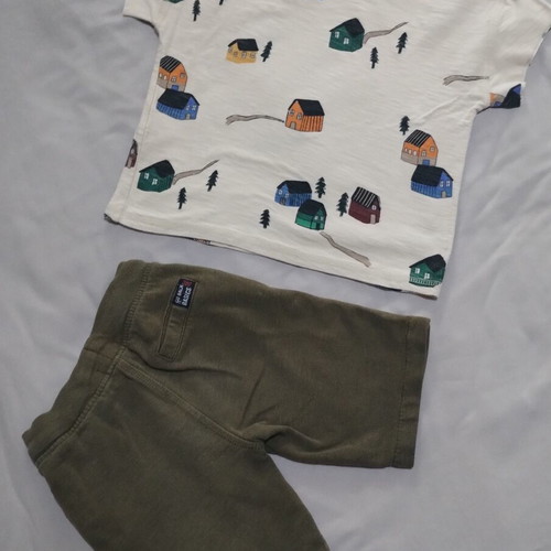 Boys' set Zara shirt and Orchestra shorts like new, size 4 years