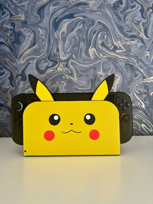 3D Printed Pikachu Faceplate Cover for Nintendo Switch 2 Dock