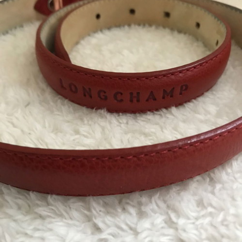 Longchamp women's belt used, orange leather, size 75