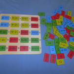 Playtive addition and subtraction learning game like new, wooden set