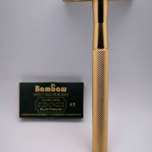 Bambaw Safety Razor Rose Gold with 5 Blades New