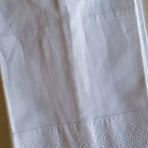White vintage pillowcase