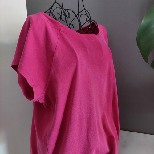 Lauren Ralph Lauren fuchsia cotton short-sleeve blouse XL like new