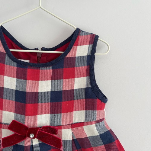 Checkered winter dress Babylon for 9 months new