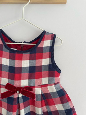 Checkered winter dress Babylon for 9 months new