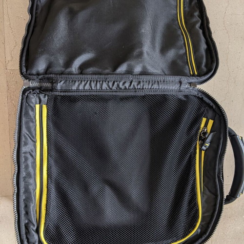 Mandarina Duck men's backpack used, black color