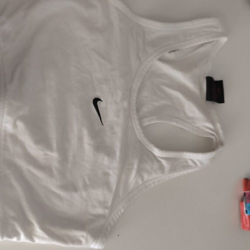Nike cotton crop top, white