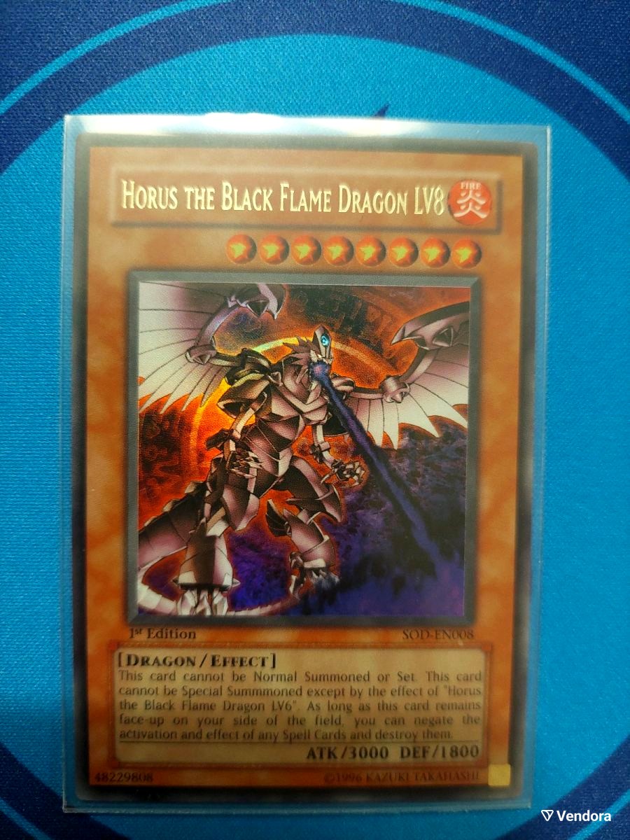 YuGiOh! Horus The Black Flame Dragon LV4 - SOD-EN006 1st Ed Rare - Trading  Card