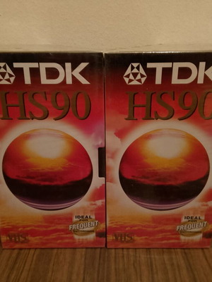 TDK HS-90 video cassettes new, pack of 10 sealed