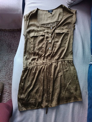 Mini dress like new, satin-like, lightweight size M