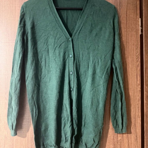 Max Mara Long Cotton Cardigan M Like New Green
