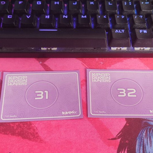 Huntrix Demon Hunters album stickers