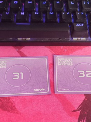 Huntrix Demon Hunters album stickers