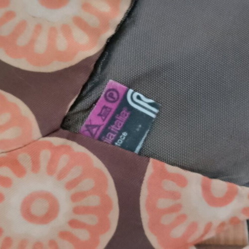 Vintage Italian silk tie like new, brown and orange