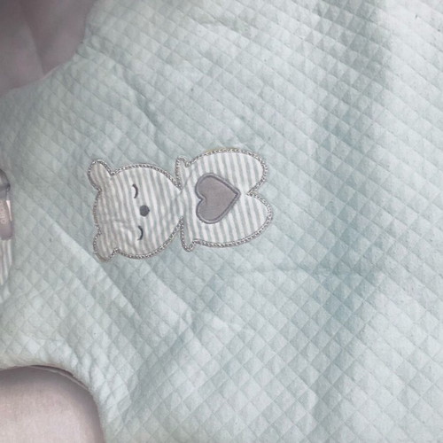 Obaibi baby sleeping bag mint like new, cotton with bear 6-9 months